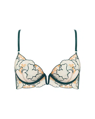 Bluebella - Us Bluebella Gianna Sheer Longline Bra Green/orange