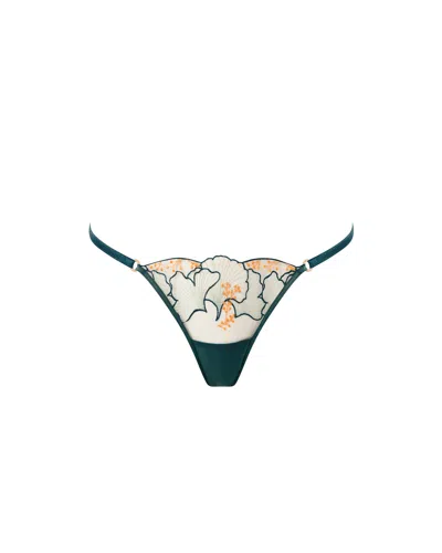 Bluebella - Us Bluebella Gianna Sheer String Thong Green/orange