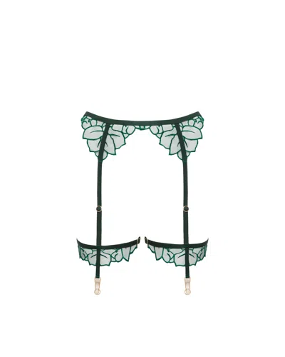 Bluebella - Us Bluebella Laurel Garter Thigh Harness Botanical Garden Green