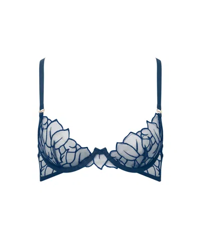 Bluebella - Us Bluebella Laurel Sheer Floral Bra Navy