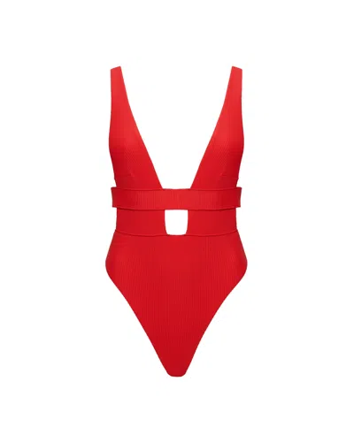 Bluebella - Us Bluebella Lucerne Plunge Swimsuit Red