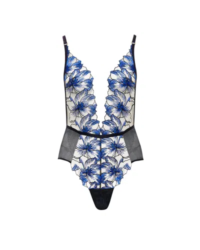 Bluebella - Us Bluebella Lyandra Soft Body Egyptian Blue/black/sheer In Multi