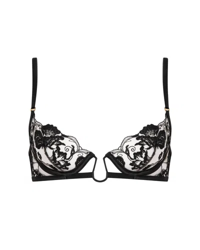 Bluebella - Us Bluebella Morelle Embroidered Sheer Bra Black