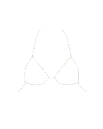 Bluebella - Us Bluebella Pearl Open Bra Pearl/gold In White