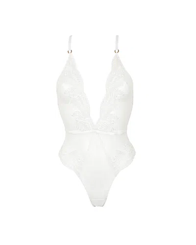 Bluebella - Us Bluebella Rafaela Embroidered Sheer Bodysuit White