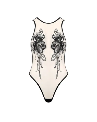 Bluebella - Us Bluebella Safiya Sheer Embroidered Bodysuit Black