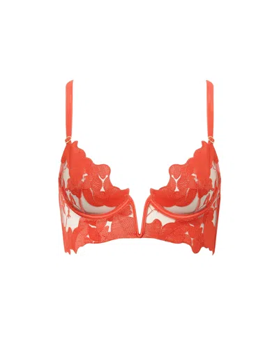 Bluebella - Us Bluebella Serenity Longline Bra Coral In Orange