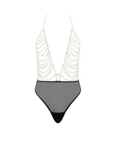 Bluebella - Us Crystal Bodysuit Clear/black In White