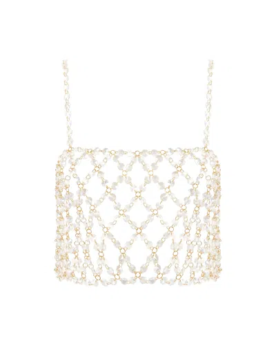 Bluebella - Us Crystal Cami Crop Top Clear In Metallic