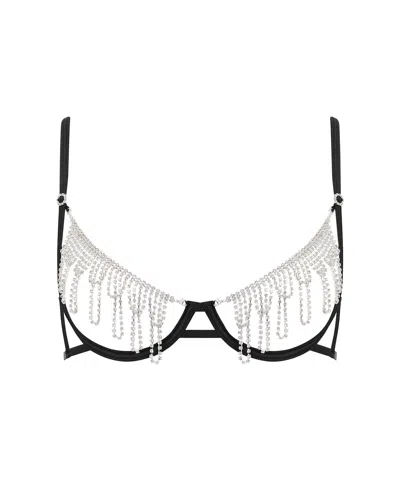 Bluebella - Us Estelle Open Diamante Bra Black/silver