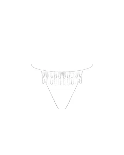 Bluebella - Us Estelle Open Diamante Thong Silver