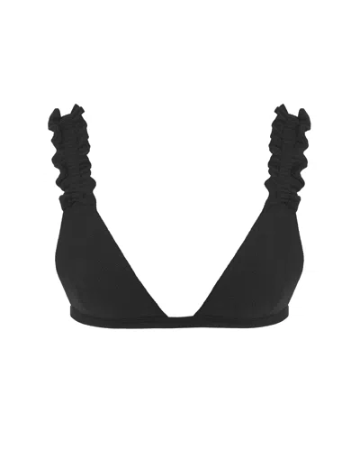 Bluebella - Us Flores Ruffle Bikini Top Black
