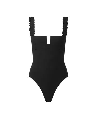 Bluebella - Us Flores Ruffle Swimsuit Black