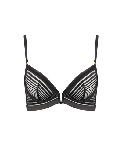 Bluebella - Us Flyn Embroidered Longline Bra Black