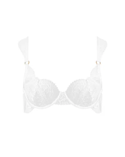 Bluebella - Us Gabriella Floral Embroidered Bra White