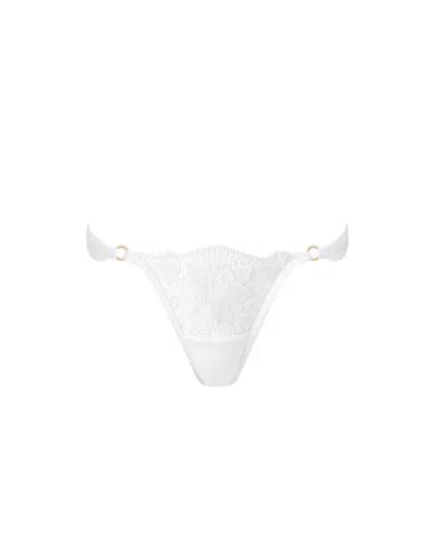 Bluebella - Us Gabriella Floral Embroidered Thong White