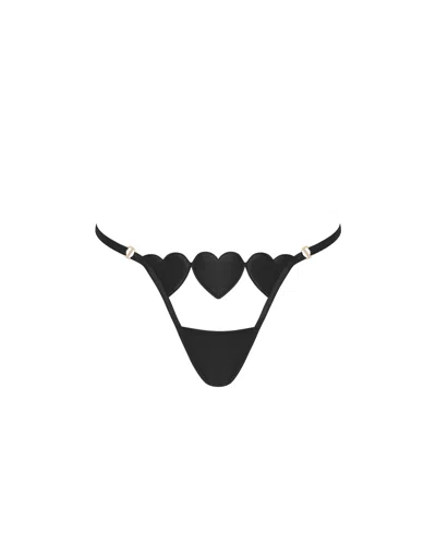 Bluebella - Us Gia Open Heart Thong Black