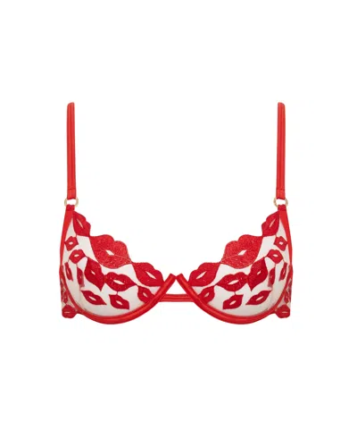 Bluebella - Us Bluebella Marian Embroidered Balcony Bra Red