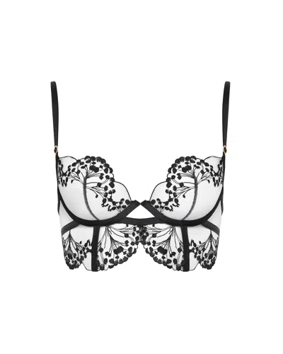 Bluebella - Us Bluebella Marisa Embroidered Sheer Bra Black