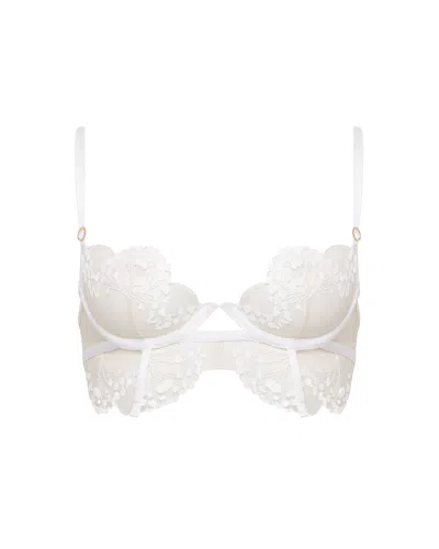 Bluebella - Us Bluebella Marisa Embroidered Sheer Bra White