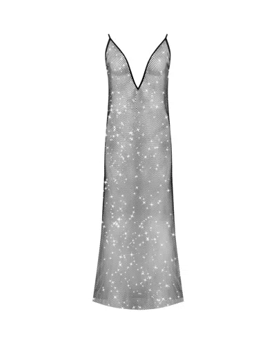 Bluebella - Us Noor Sheer Mesh Chemise Black In Gray