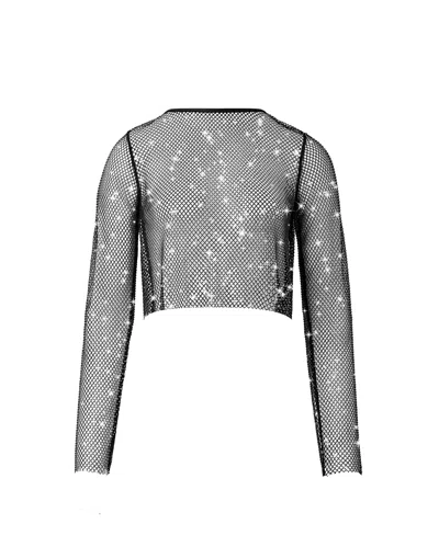 Bluebella - Us Noor Sheer Mesh Top Black