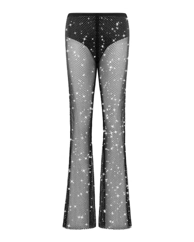 Bluebella - Us Noor Sheer Mesh Trousers Black