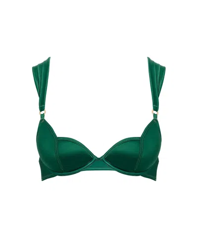 Bluebella - Us Octavia Satin Moulded Bra Green