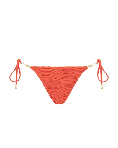 Bluebella - Us Orta Tie-side Bikini Brief Hot Coral In Orange