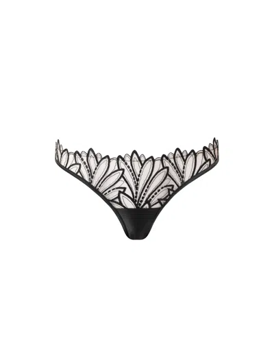 Bluebella - Us Pavlina Floral Embroidered Brief Black