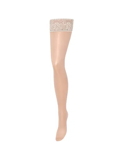 Bluebella - Us Bluebella Plain Leg/lace Top Thigh Highs Champagne In Neutral