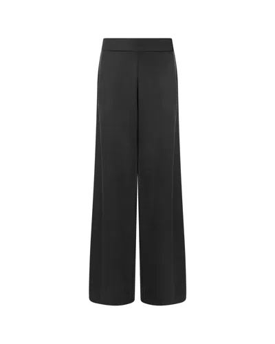 Bluebella - Us Presley Luxury Satin Flared Trousers In Black