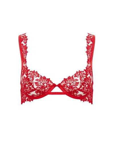 Bluebella - Us Bluebella Samara Embroidered Bra Red
