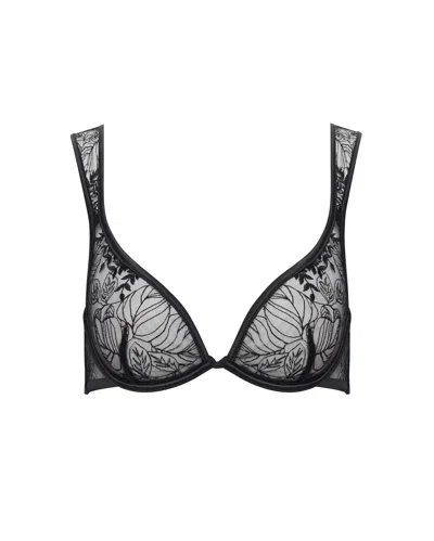 Bluebella - Us Bluebella Seraphim Embroidered Sheer Bra Black