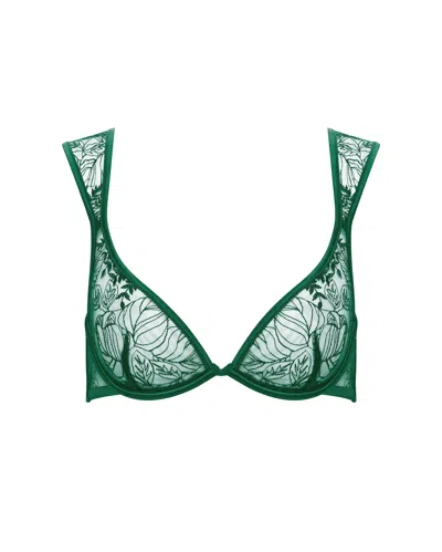 Bluebella - Us Seraphim Embroidered Sheer Bra Green
