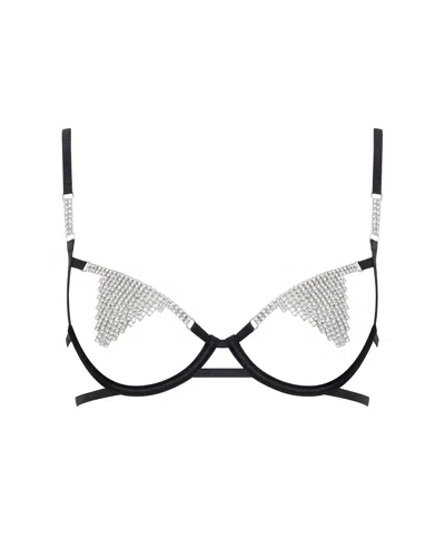 Bluebella - Us Bluebella Susu Open Diamante Bra Black