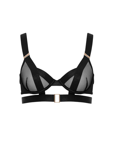 Bluebella - Us Bluebella Trinity Sheer Strappy Bra Black