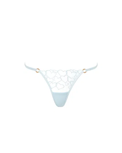 Bluebella - Us Valentina Heart Thong Ice Water Blue