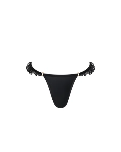 Bluebella - Us Venus Satin Thong Black