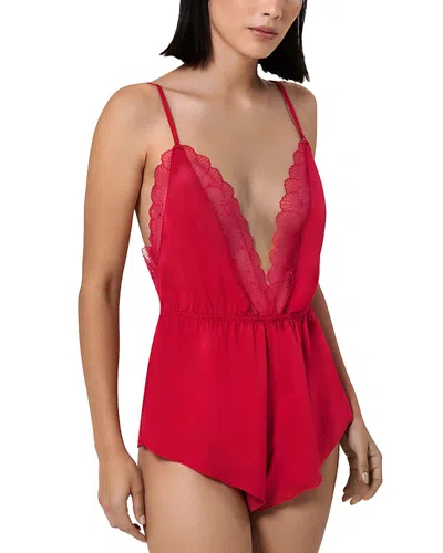 Bluebella Vermont Luxury Satin Teddy In Red