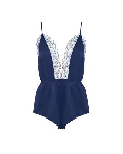 Bluebella Vermont Luxury Satin Teddy Navy Blue