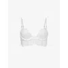 BLUEBELLA BLUEBELLA WOMEN'S WHITE/SHEER MARISA FLORAL-EMBROIDERY LACE BRA