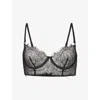 Bluebella Womens Black Camelia Wired Lace Bra In Black