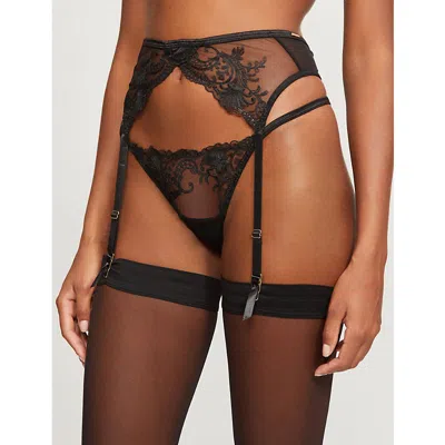 Bluebella Marseille Stretch-lace Briefs In Black