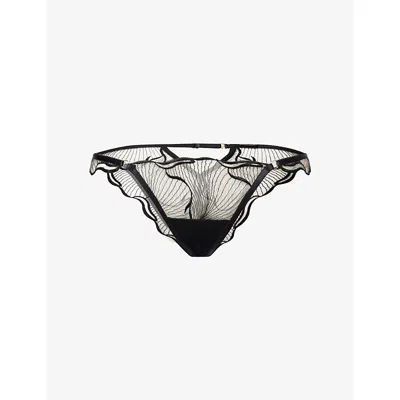 Bluebella Womens  Marabel Embroidered Lace Briefs In Black