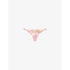 Bluebella Womens Dianthus Pink Patrice Floral Lace Briefs In Purple