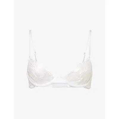 Bluebella Womens White/sheer Leonora Underwired Lace Bra