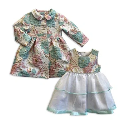 Blueberi Boulevard Baby Girls 2-pc. Dress Set In Green