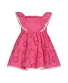 BLUEBERI BOULEVARD BABY GIRLS DAISY TRIM RUFFLED SUNDRESS