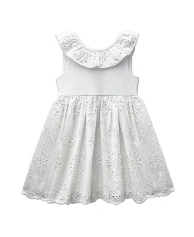 Blueberi Boulevard Baby Girls Ruffle Trim Eyelet Dress